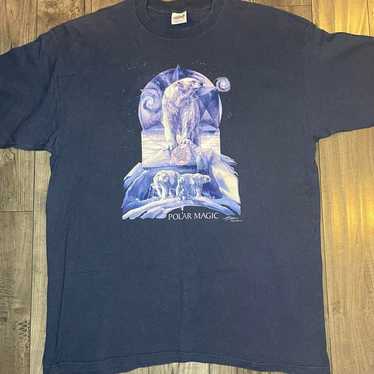 Vintage Y2K Polar Bear “Polar Magic” art t-shirt s