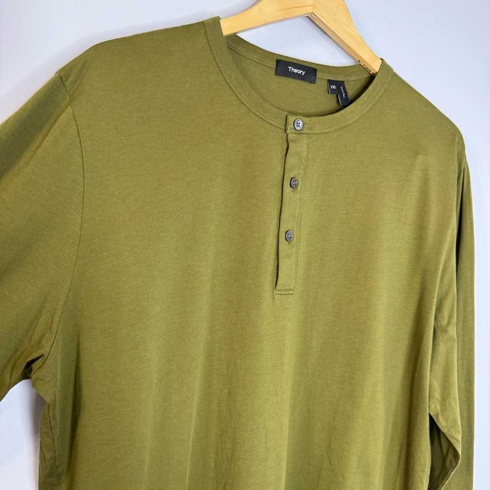 Theory Essential Henley Shirt Long Sleeve Organic… - image 6