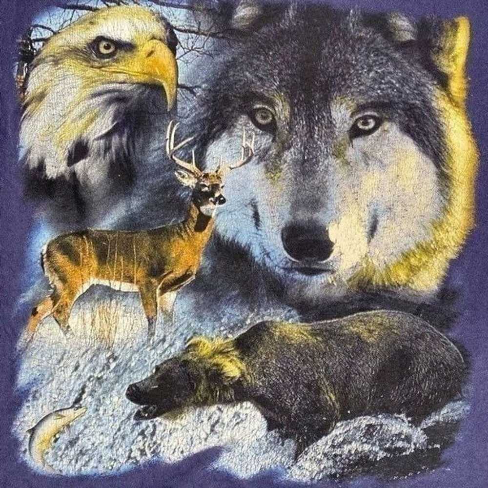 Vintage 2003 Wolf Eagle Bear Deer Outdoor Nature … - image 3