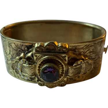 Victorian Revival Jeweled Bangle Bracelet