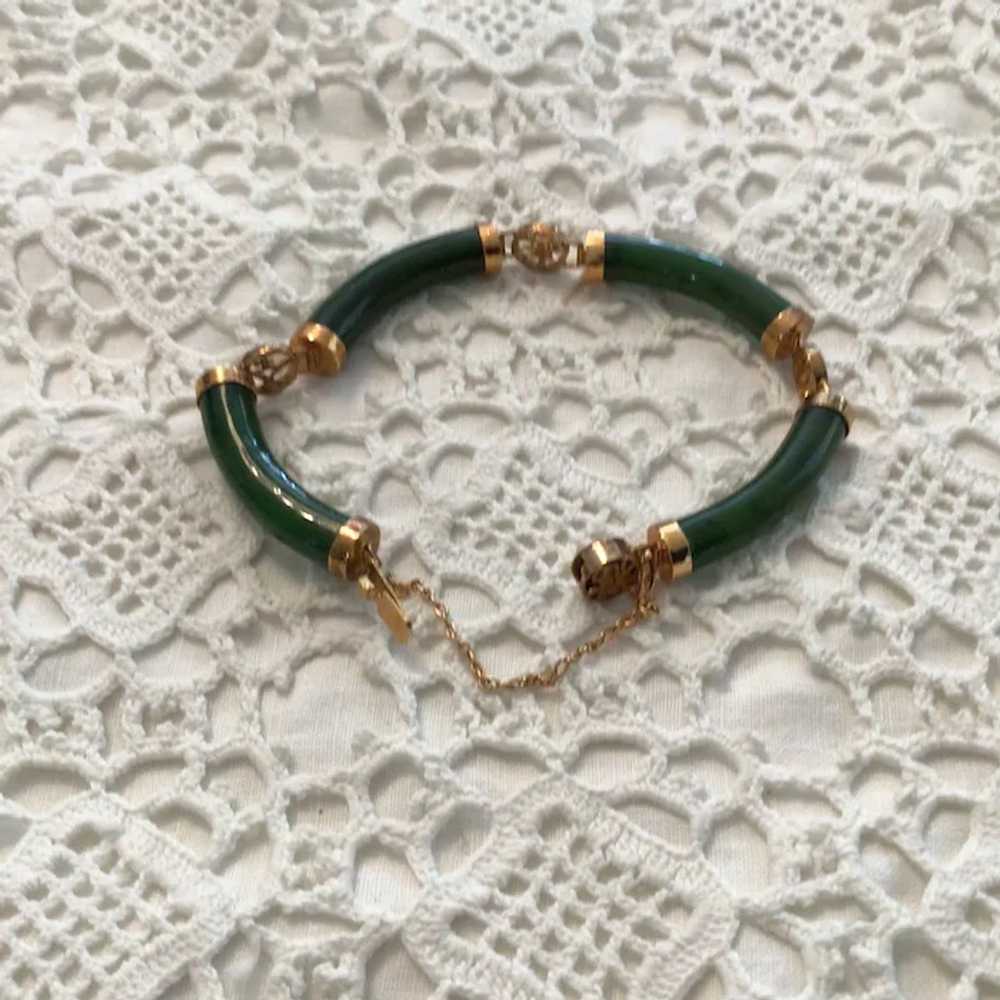 Vermeil Jade Link Bracelet - image 4