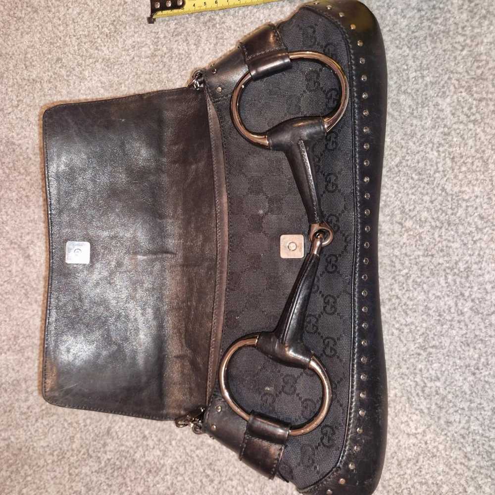 Gucci Horsebit Chain cloth handbag - image 3