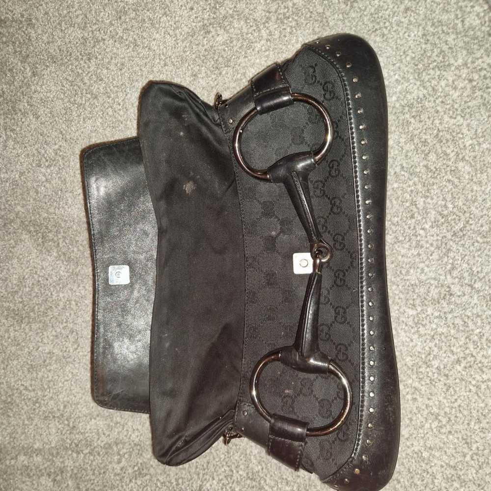 Gucci Horsebit Chain cloth handbag - image 5