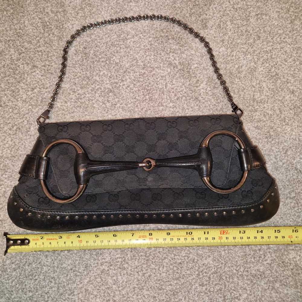 Gucci Horsebit Chain cloth handbag - image 6