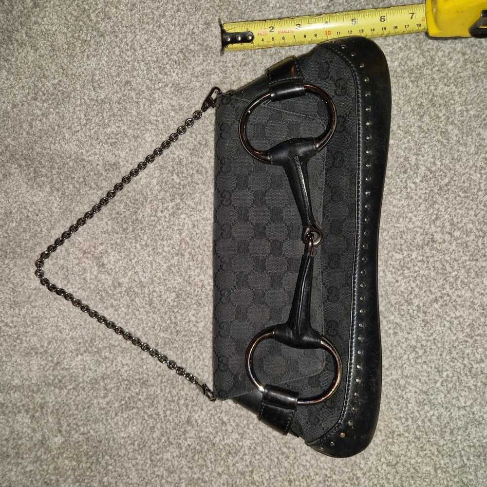 Gucci Horsebit Chain cloth handbag - image 7