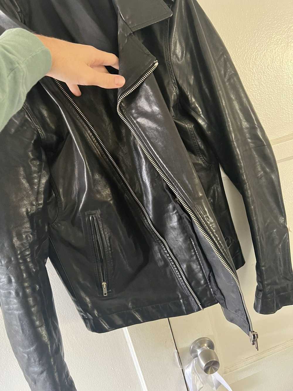 Rick Owens Calf Leather Stooges Jacket - image 7