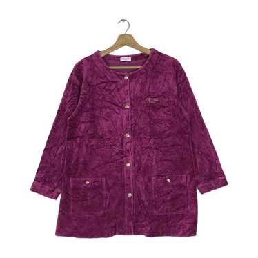 Celine Vintage Celine Paris Velvet Button Down Ca… - image 1