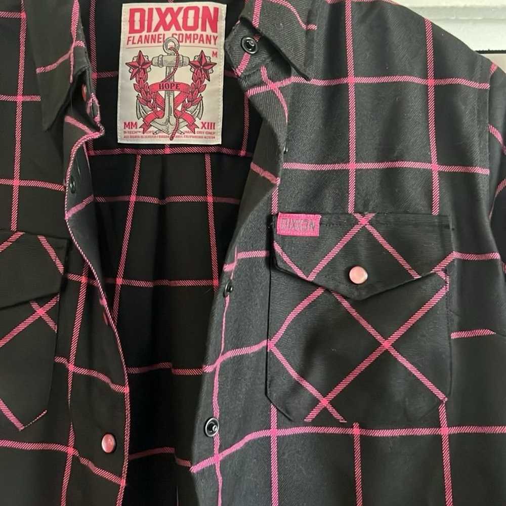 Dixxon The Hope Flannel, Like New Black W Pink St… - image 2