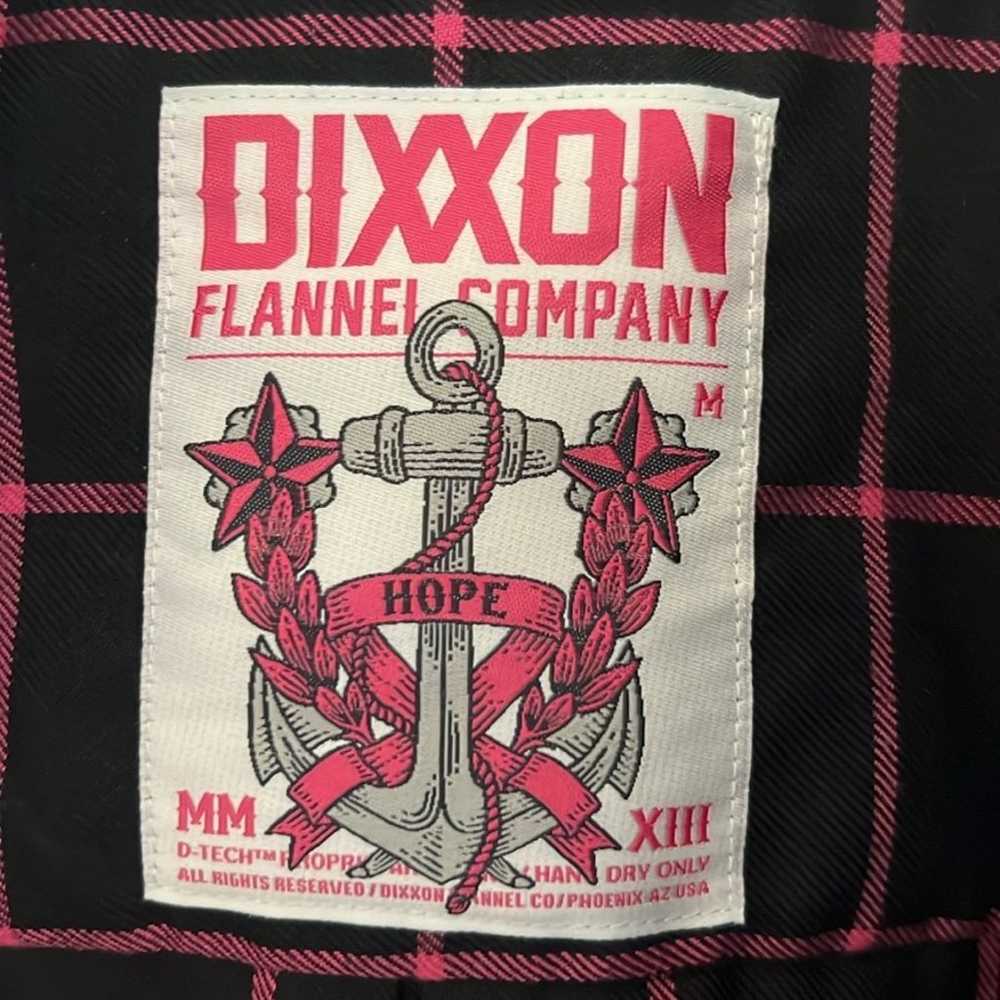 Dixxon The Hope Flannel, Like New Black W Pink St… - image 3