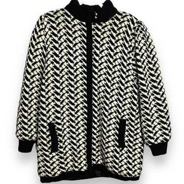 Outerbound HMS Sweater Coat Womens 22 Black White… - image 1