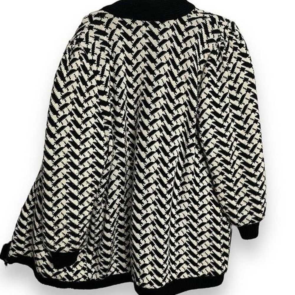Outerbound HMS Sweater Coat Womens 22 Black White… - image 3