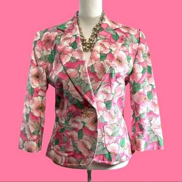 JOSEPHINE CHAUS Vintage pink and green floral cott