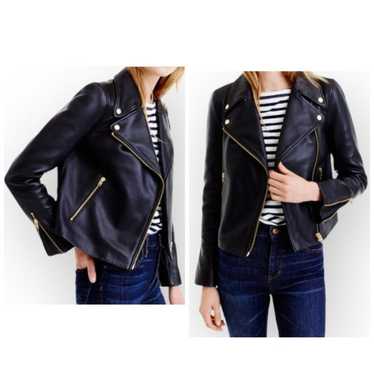 J. Crew Collection Leather Motorcycle Jacket