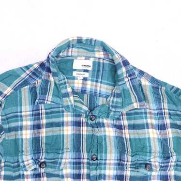 Sonoma Sonoma Madras Flannel Button Up Shirt Mens 
