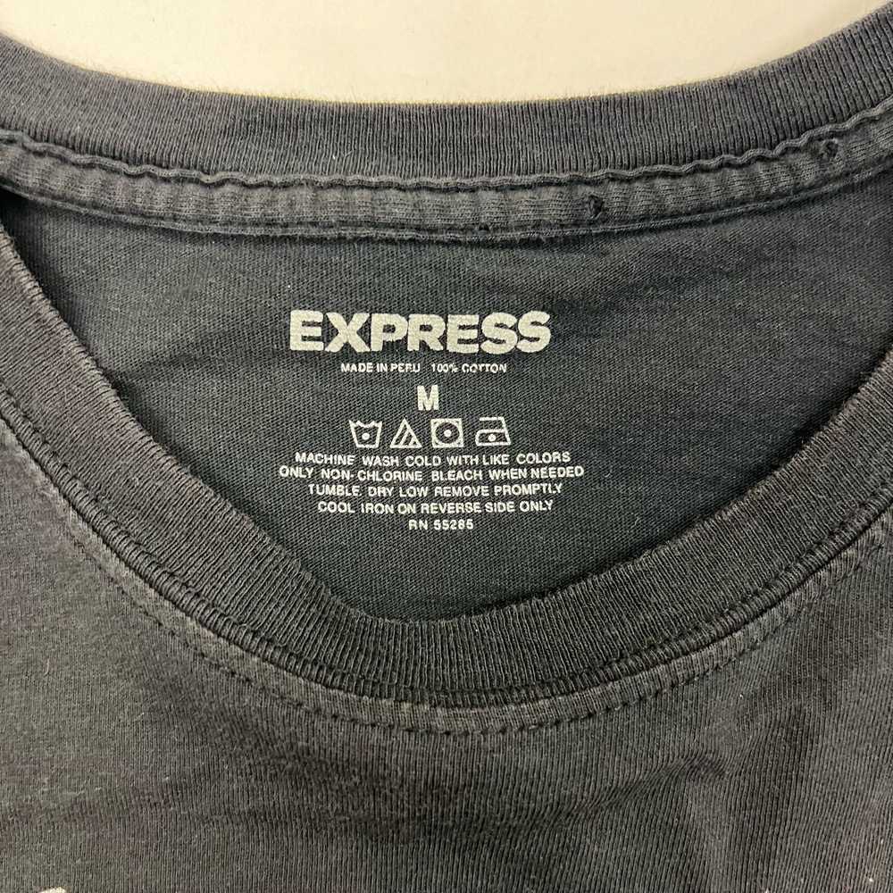Express y2k cyber goth grunge express skull shirt… - image 4