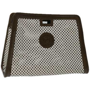 Fendi FENDI Mini Peek A Boo Clutch Bag Leather Wh… - image 1