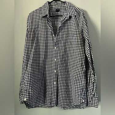 J.Crew J Crew 120’s 2-ply Gingham Button Up size L