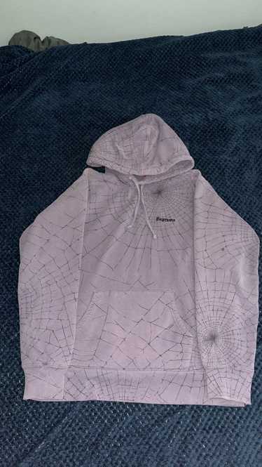 Supreme supreme purple spiderweb hoodie