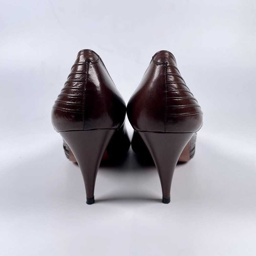 Vintage Evan-Picone Brown Leather Heels Pointed T… - image 5