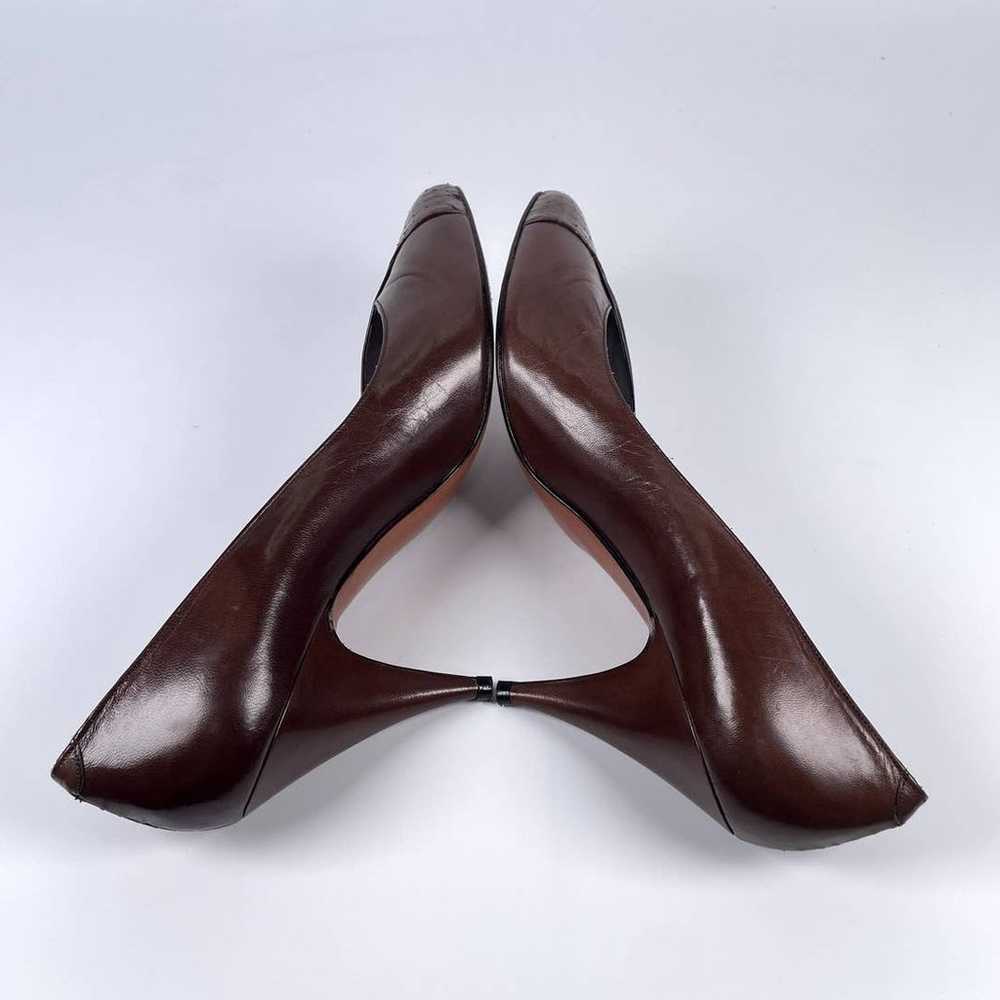 Vintage Evan-Picone Brown Leather Heels Pointed T… - image 7