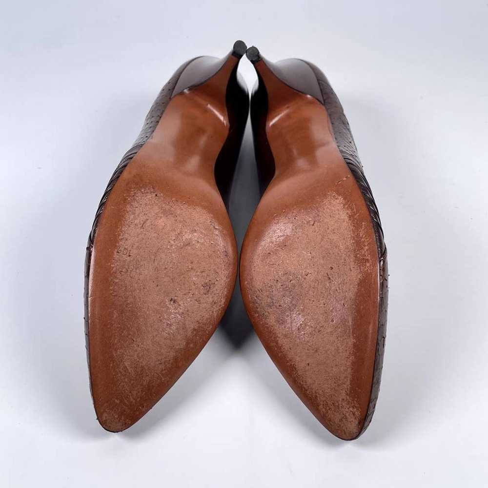 Vintage Evan-Picone Brown Leather Heels Pointed T… - image 8