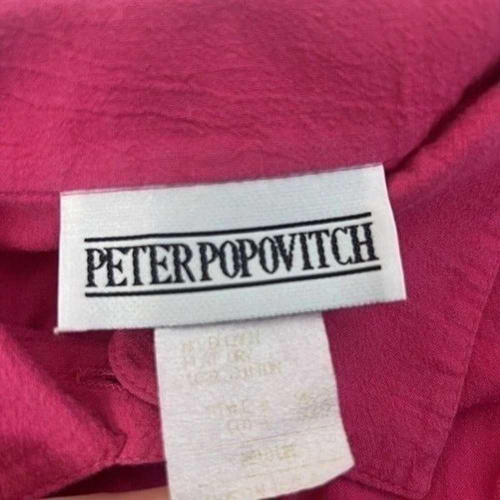 Vintage 80s PETER POPOVITCH Retro Mod Hot Pink Ov… - image 4
