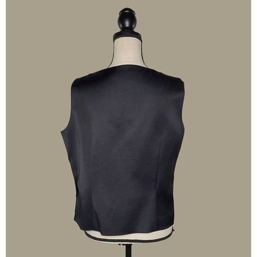 Carlisle Vintage Black Sleeveless Lined Top with … - image 2