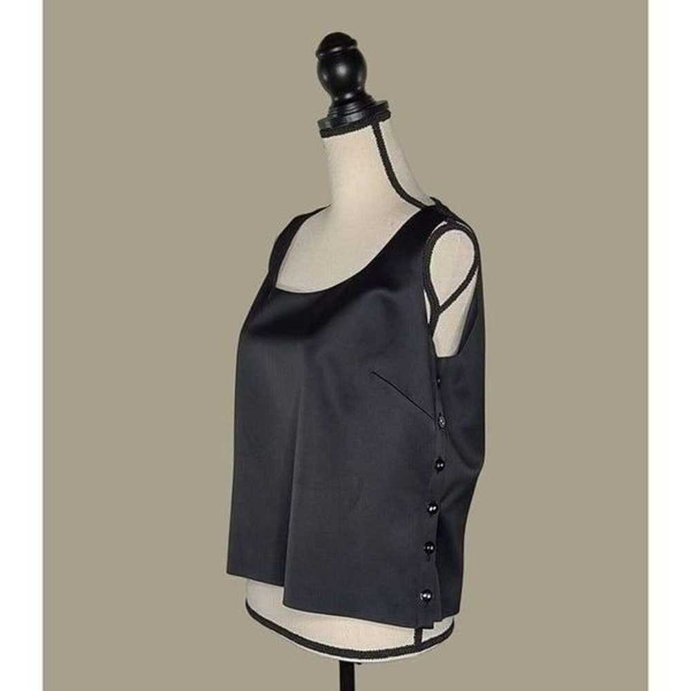 Carlisle Vintage Black Sleeveless Lined Top with … - image 3