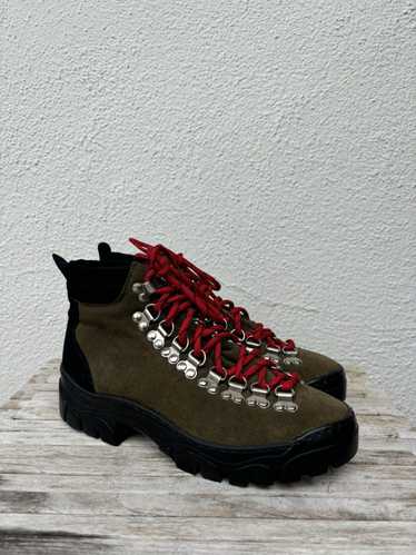 Vintage Twothousandnever olive suede hiking boots - image 1