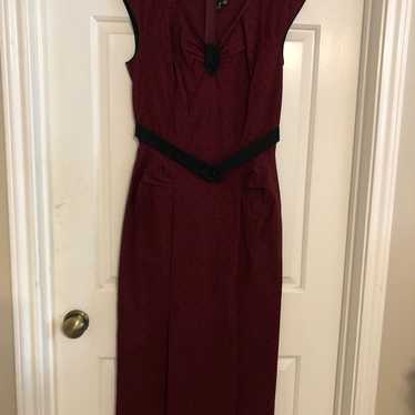 Vintage Stop Staring maroon wiggle dress