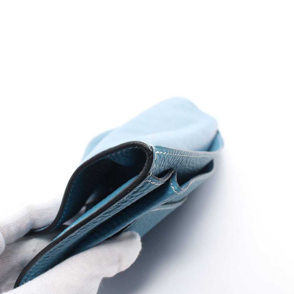 Hermes Dogon GM Blue Jean Bi-Fold Long Wallet Tog… - image 8