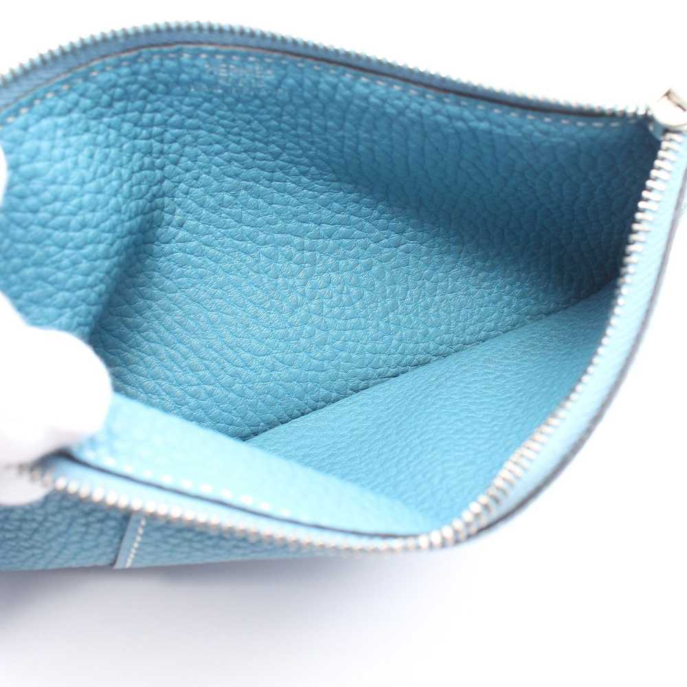 Hermes Dogon GM Blue Jean Bi-Fold Long Wallet Tog… - image 9