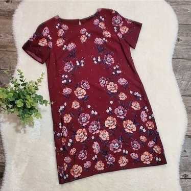 Abercrombie & Fitch Maroon Floral Short Sleeve Dr… - image 1
