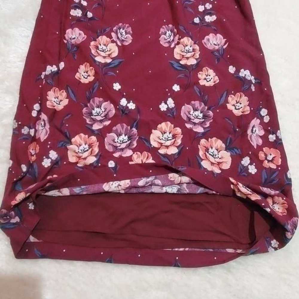 Abercrombie & Fitch Maroon Floral Short Sleeve Dr… - image 6