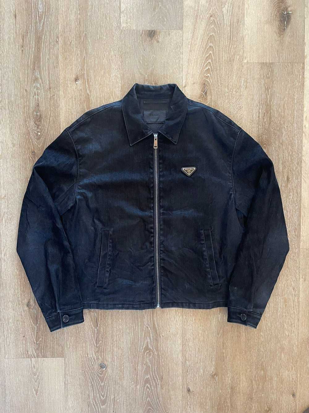 Prada SS22 Velvet Denim Blouson Jacket worn by Fr… - image 4