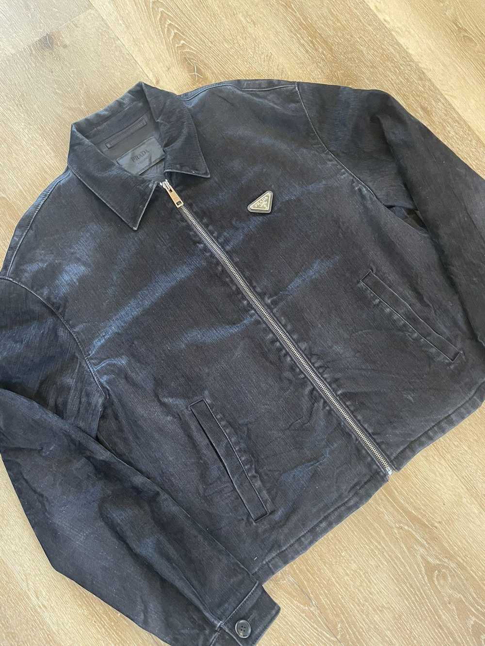 Prada SS22 Velvet Denim Blouson Jacket worn by Fr… - image 6