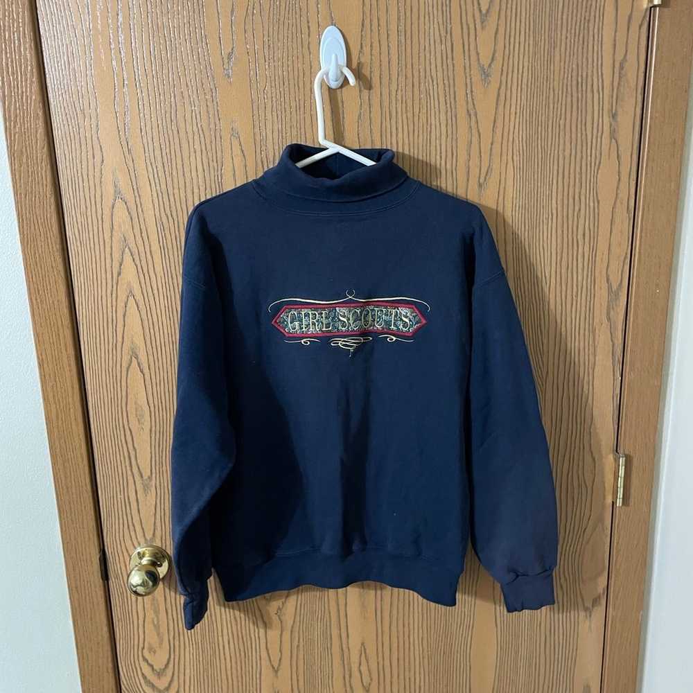 Vintage Girl Scouts Turtleneck Sweatshirt - image 1