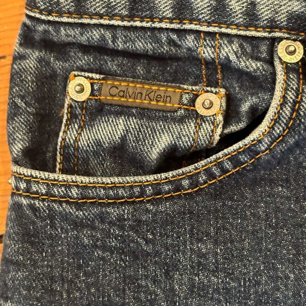 Vintage 1970s Calvin Klein Jeans Medium Wash Stra… - image 4