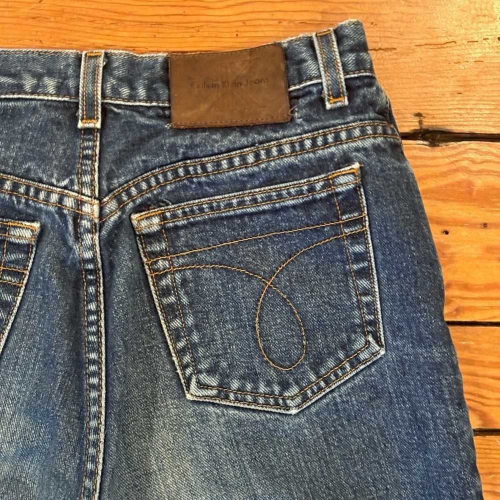 Vintage 1970s Calvin Klein Jeans Medium Wash Stra… - image 7