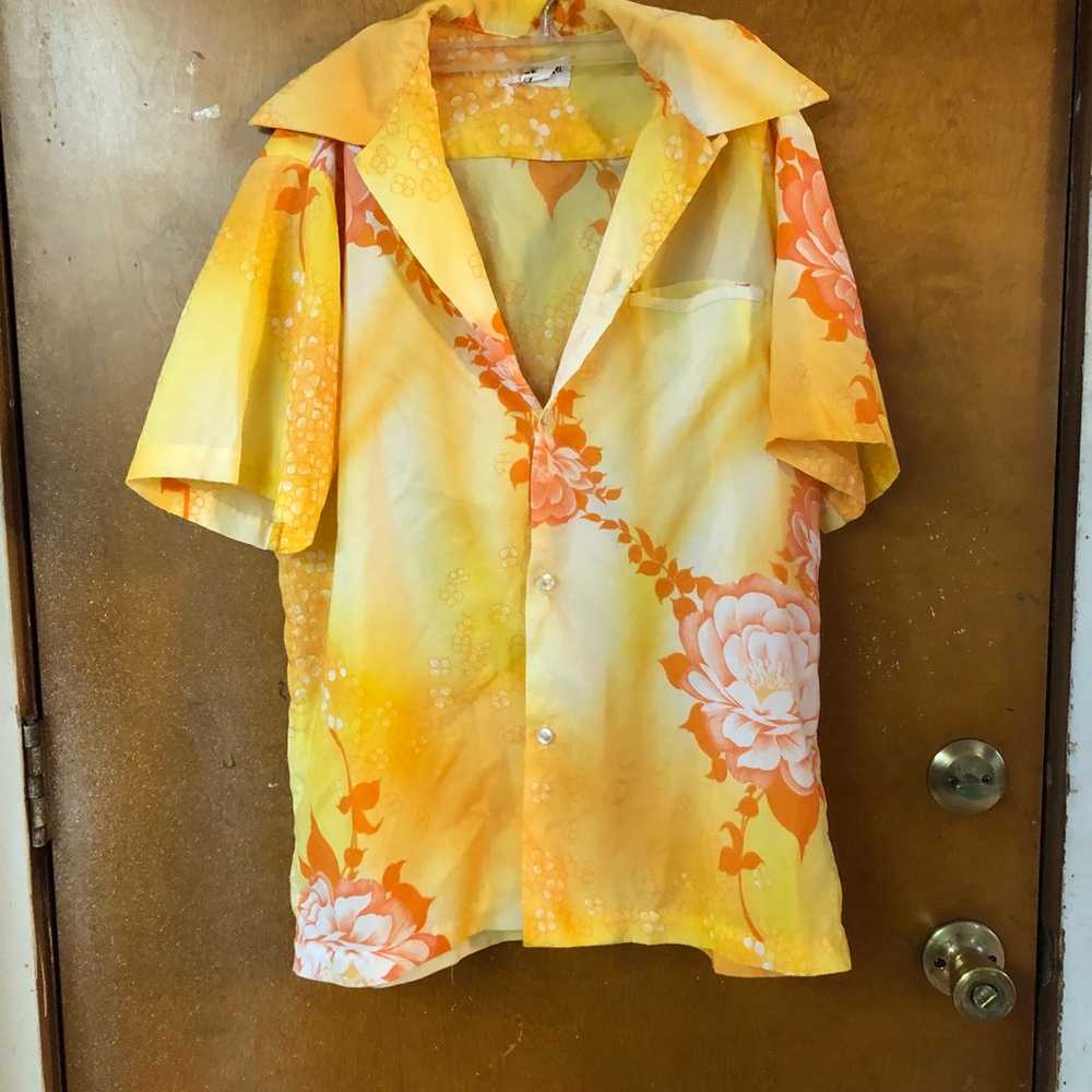 Vintage Hawaiian shirt. Hawaii Nei. Xl.  Orange - image 1