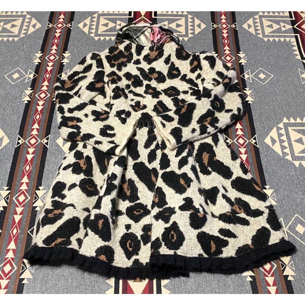 Vintage Tricot Chic Leopard Mohair Wool Coat w/Fu… - image 2