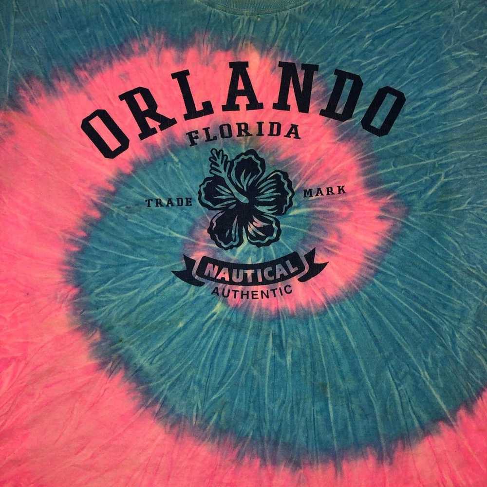 Tie-Dye Orlando Florida Nautical Graphic Logo Des… - image 5