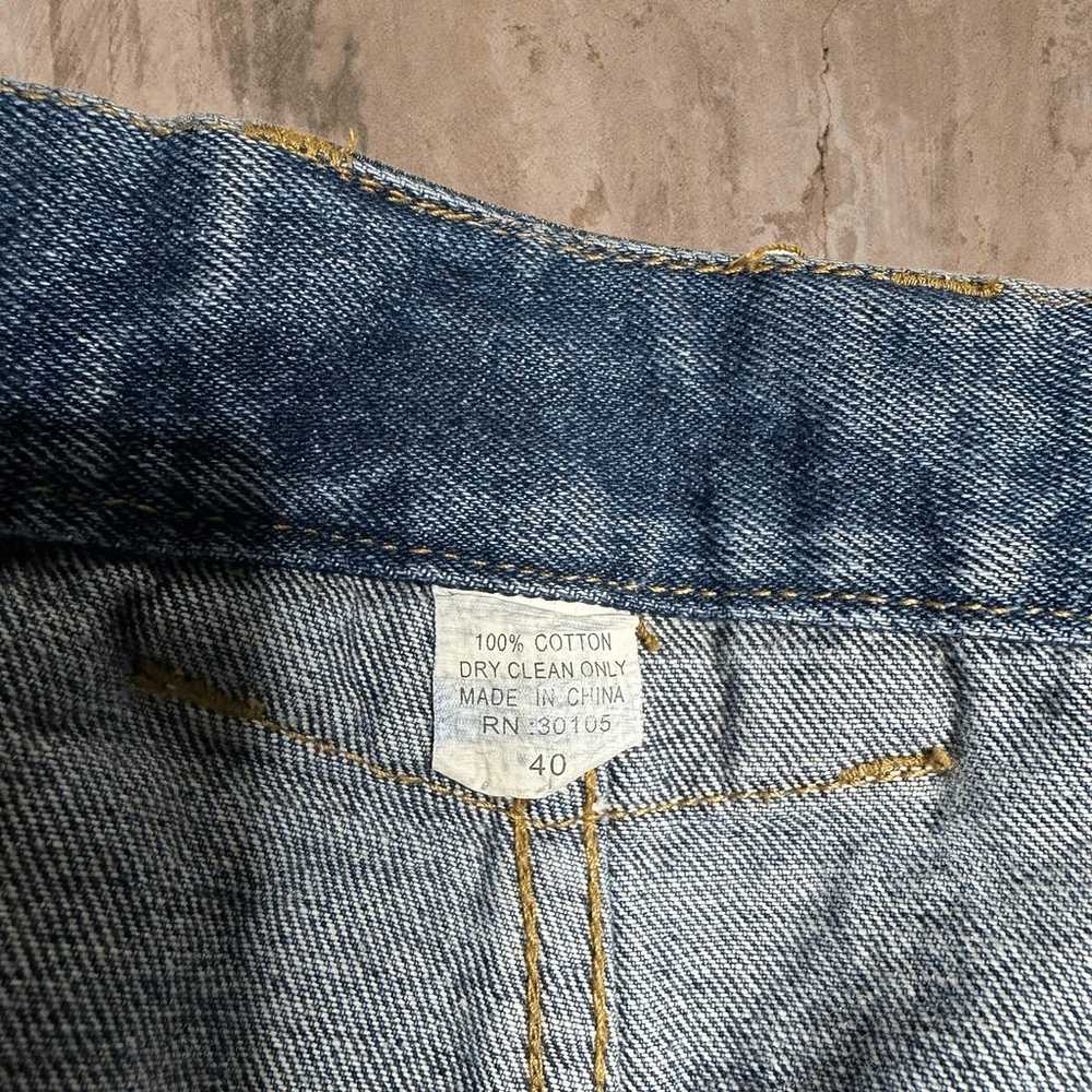 Vintage Jeff Hamilton NBA Patches Jeans Baggy Fit… - image 9