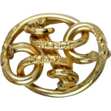 Very Unique Victorian Love Knot Brooch - image 1