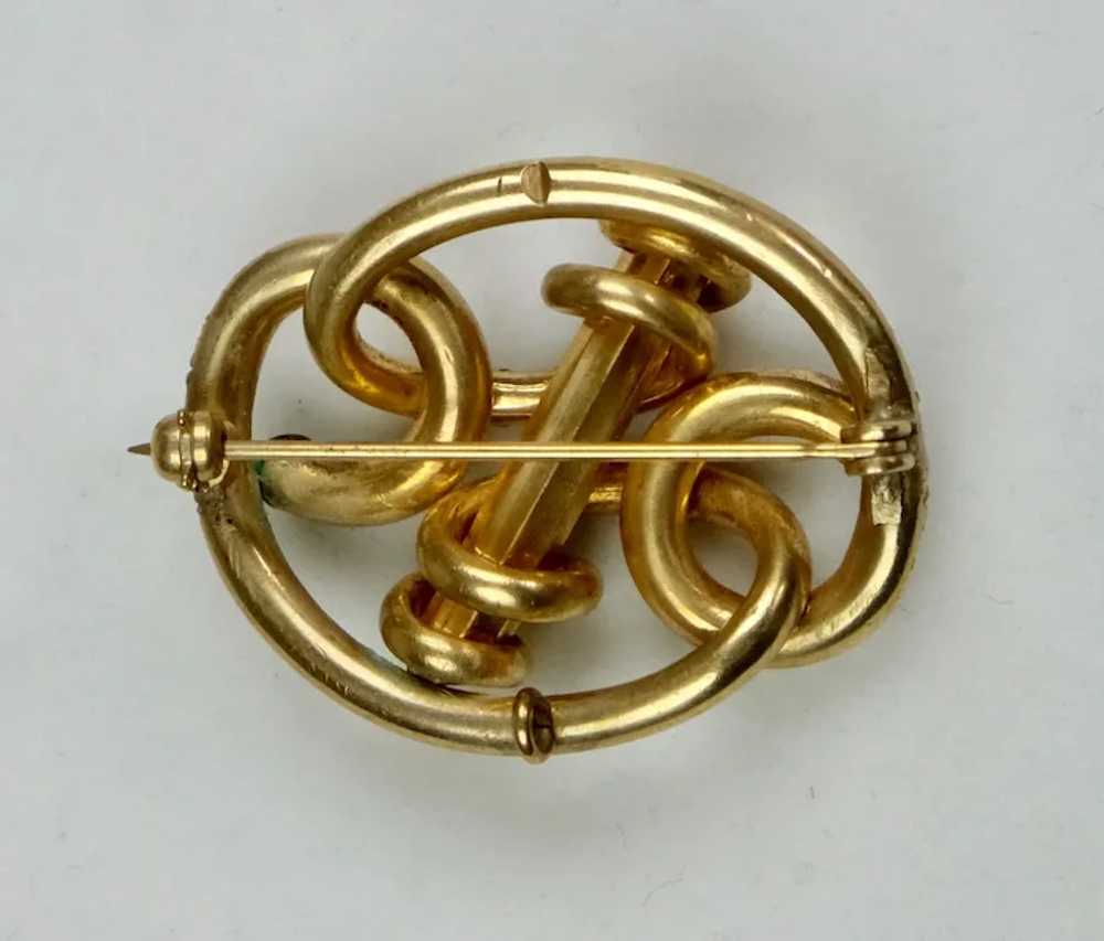 Very Unique Victorian Love Knot Brooch - image 6