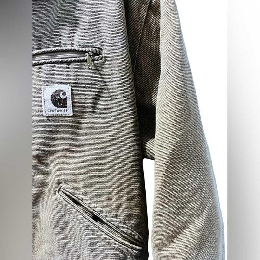 Carhartt Vintage Detroit Brown Long Sleeve Collar… - image 2