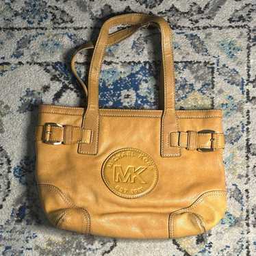 Vintage Michael Kors Leather Handbag Brown/Gold Pu