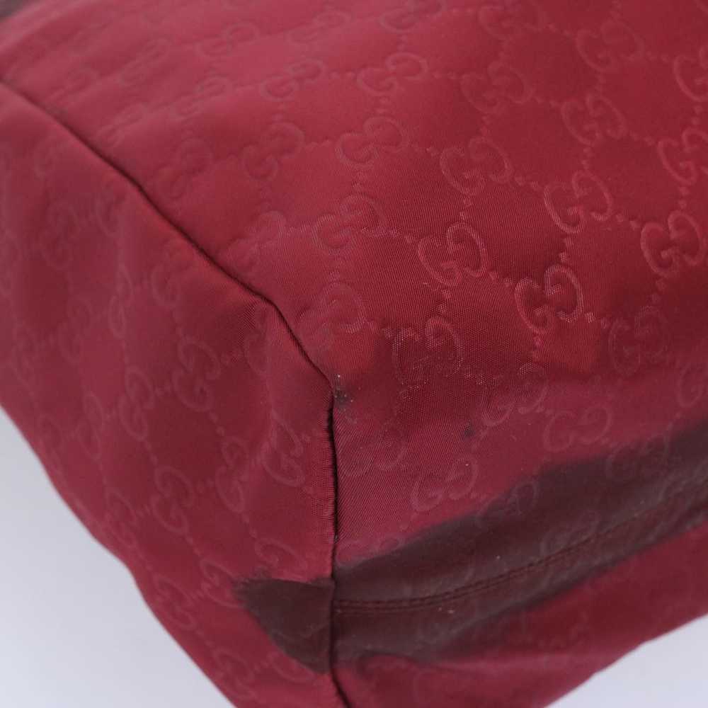 Gucci GUCCI GG Canvas Tote Bag Nylon Red Auth 653… - image 10