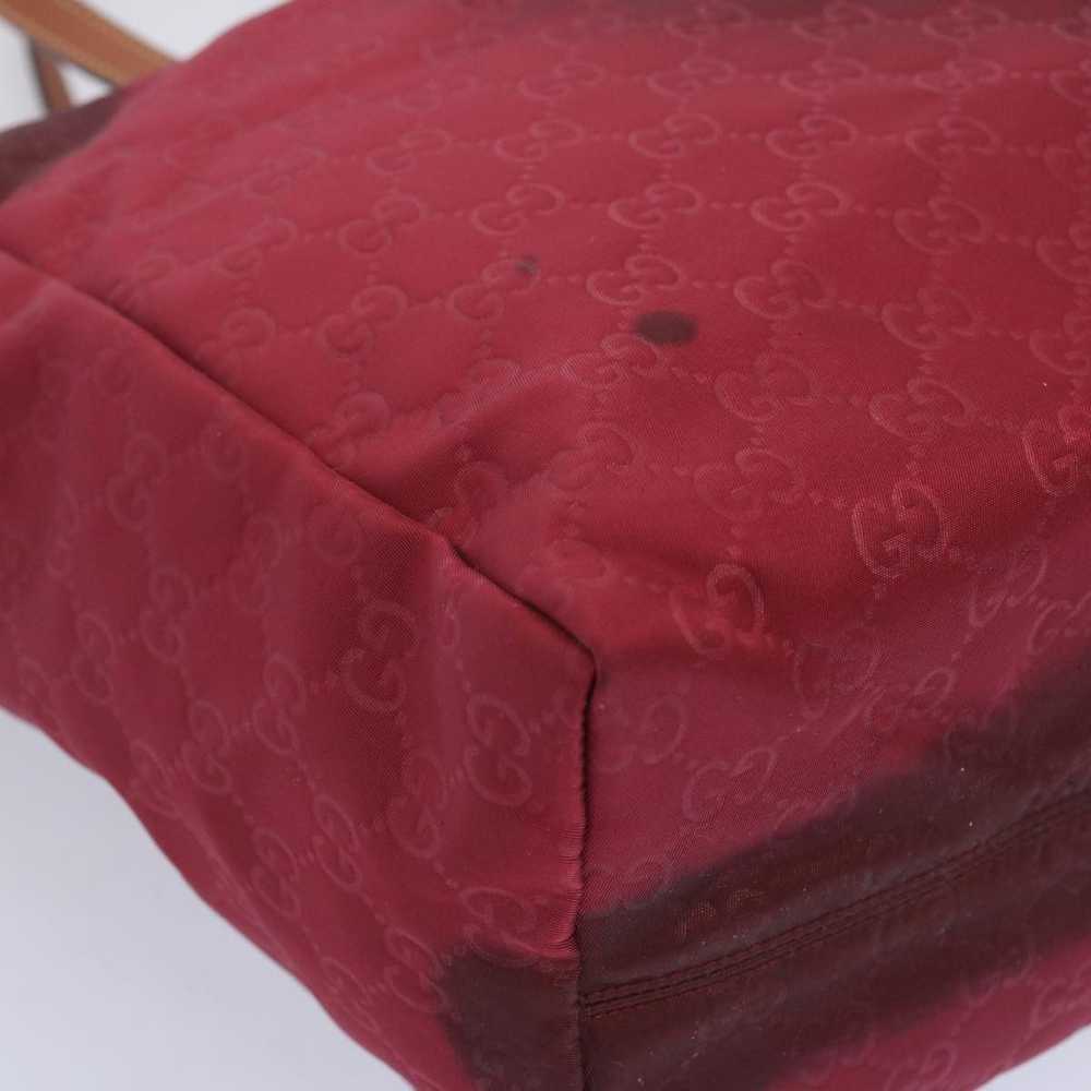 Gucci GUCCI GG Canvas Tote Bag Nylon Red Auth 653… - image 11