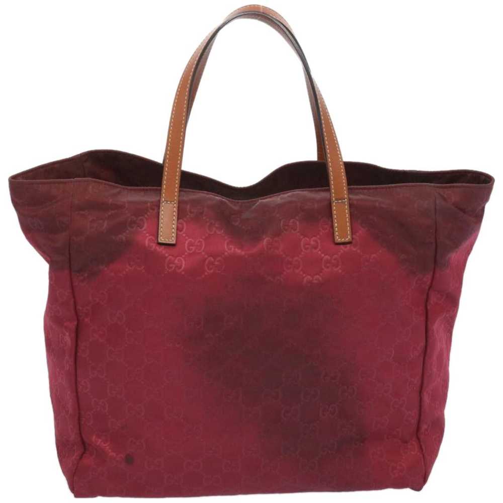 Gucci GUCCI GG Canvas Tote Bag Nylon Red Auth 653… - image 3